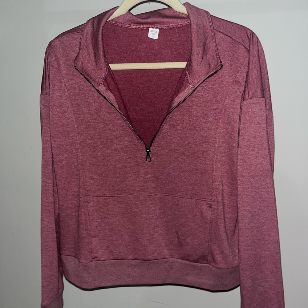 Balance Collection Mauve Quarter-Zip Sweatshirt